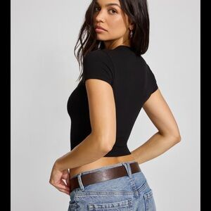GARAGE Women’s Black Stormi Cropped Tee Size L